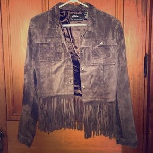 100% genuine brown leather jacket